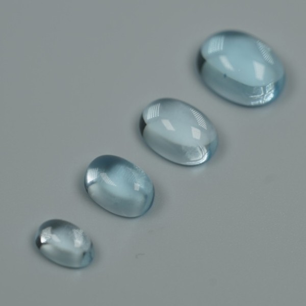 Sky Blue Topaz (6x4, 7.5x5, 8x6, 9x7) Cabochon Oval Bundle of 4