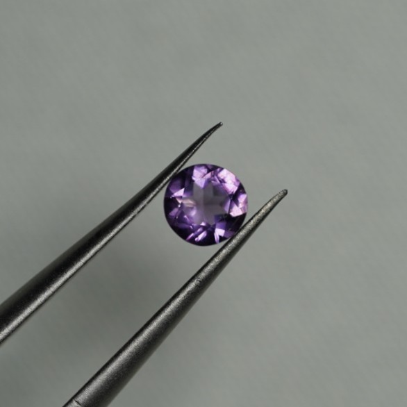 Natural Amethyst 4mm Round Faceted Loose Gemstone